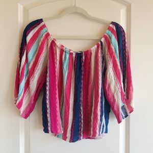 Off-The-Shoulder Striped Top